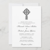Elegante Celtic Cross Wedding Einladung (Vorderseite)