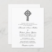 Elegante Celtic Cross Wedding Einladung (Vorne/Hinten)