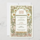 Elegante Centennial Celebration Art Nouveau Mucha Einladung (Vorderseite)
