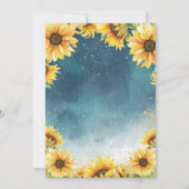 Elegante Chalice Sunflowers Einladung (Rückseite)