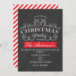 Elegante Chalk Weihnachtsfeier Einladungen<br><div class="desc">Elegante Chalk Weihnachtsfeier Einladungen</div>