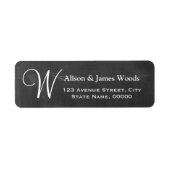Elegante Chalkboard Blackboard Monogram Wedding (Vorne)