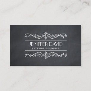 Elegante Chalkboard Business Card Visitenkarte