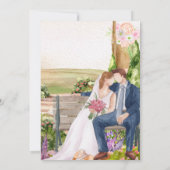 Elegante Chalkboard Hochzeit Einladung mit Liebe (Rückseite)