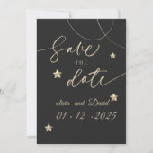 Elegante Chalkboard Style Save the Date Card | Mod Einladung (Vorderseite)