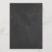 Elegante Chalkboard Wedding Menu Card Vorlagen (Rückseite)