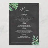 Elegante Chalkboard Wedding Menu Card Vorlagen (Vorderseite)