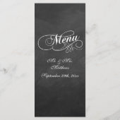 Elegante Chalkboard Wedding Menu Vorlagen (Rückseite)