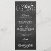 Elegante Chalkboard Wedding Menu Vorlagen (Vorderseite)