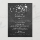 Elegante Chalkboard Wedding Menu Vorlagen (Vorderseite)