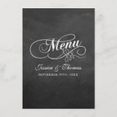 Elegante Chalkboard Wedding Menu Vorlagen (Rückseite)