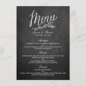 Elegante Chalkboard Wedding Menu Vorlagen (Vorderseite)