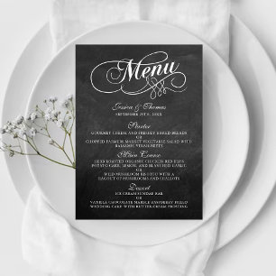 Elegante Chalkboard Wedding Menu Vorlagen