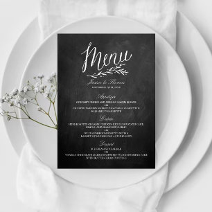 Elegante Chalkboard Wedding Menu Vorlagen