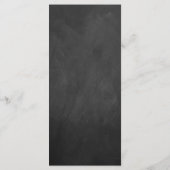 Elegante Chalkboard Wedding Menu Vorlagen (Rückseite)