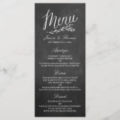 Elegante Chalkboard Wedding Menu Vorlagen (Vorderseite)