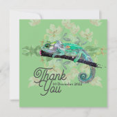 Elegante Chameleon Painted Flat Greeting Card Karte (Vorderseite)