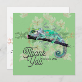Elegante Chameleon Painted Flat Greeting Card Karte