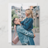 Elegante Champagne Black 2 Foto Hochzeit Save The Date (Rückseite)