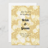 Elegante Champagne Bubbles Hochzeit Einladung (Vorne/Hinten)