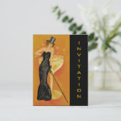 Elegante Champagne Celebrate Einladung (Stehend Vorderseite)