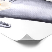 Elegante Champagne Flasche Baby Dusche Empfang Poster (Ecke)