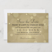Elegante Champagne Gold Wedding Save The Date (Vorderseite)