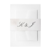 Elegante Champagne Monogram Black Script Wedding Einladungsbanderole (Vorderseite Beispiel)