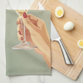 Elegante Champagne Toast Celebration Geschirrtuch (Viertel Falte)