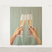 Elegante Champagne Toast Celebration Wandteppich (Vorderseite)