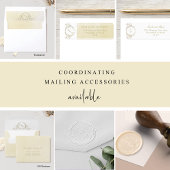 Elegante Champagne Watercolor Monogram Save The Date