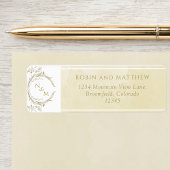 Elegante Champagne Watercolor Monogram Wedding