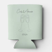 Elegante Champagne Wedding Verlobung kann kühlen Dosenkühler (Rückseite)