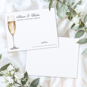 Elegante Champagner-Brautjungfernparty-Ratschläge Begleitkarte