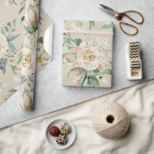 Elegante Champagner Cream Botanische Hochzeit mit