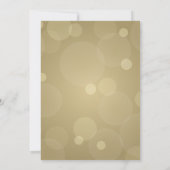 Elegante Champagner Gold und Black Wedding Einladung (Rückseite)