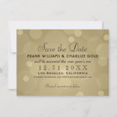 Elegante Champagner Gold und Black Wedding Save The Date (Vorderseite)