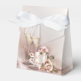 Elegante Champagner-Hochzeit Geschenkschachtel
