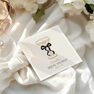 Elegante Champagner-Hochzeitsbrunch-Servietten Serviette