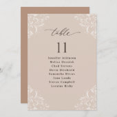 Elegante Champagner Hochzeitskarte Einladung (Vorne/Hinten)