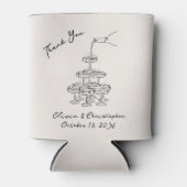 Elegante Champagner Tower Gastgeschenk Hochzeit Co Dosenkühler (Vorderseite)