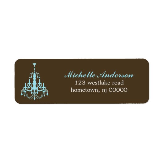 Elegante Chandelier Address Labels (Vorne)
