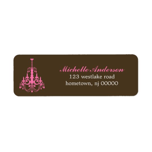 Elegante Chandelier Address Labels (Vorne)