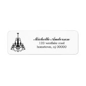 Elegante Chandelier Address Labels (Vorne)