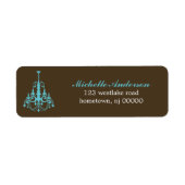 Elegante Chandelier Address Labels (Vorne)