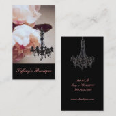 Elegante Chandelier Boutique Business Cards Visitenkarte (Vorne/Hinten)