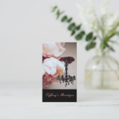 Elegante Chandelier Boutique Business Cards Visitenkarte (Stehend Vorderseite)
