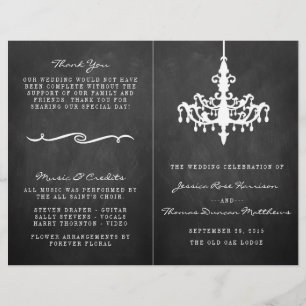Elegante Chandelier Chalkboard Wedding Collection