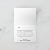 Elegante Chandelier Chalkboard Wedding Collection Dankeskarte (Innenseite)