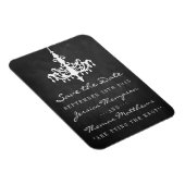 Elegante Chandelier Chalkboard Wedding Collection Magnet (Rechte Seite)